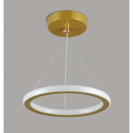Lustra LED aurie 27W design inel gold mat diametru 22cm lumina reglabila