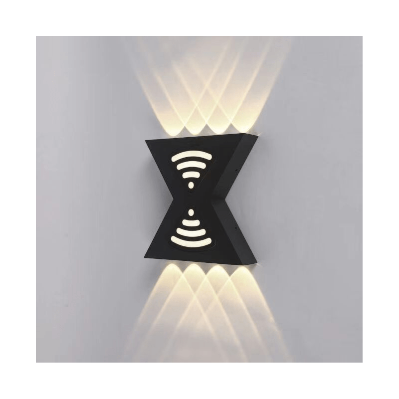 aplica-cu-led-perete-exterior-negru-lumina-calda Aplica LED, negru, Exterior, 12W, IP65, lumina Calda - imagine 1