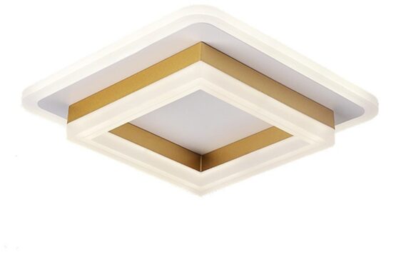 Lustra LED patrata, 41W, aurie, lumina calda/rece/neutra