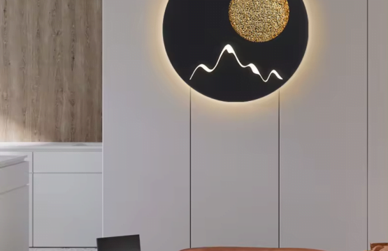 Aplica LED 24W, rotunda, munti si luna, 1200lm, lumina rece/calda/neutra