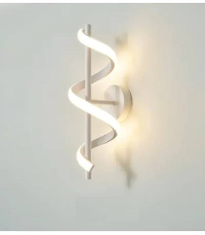Aplică LED alba în formă de spirală cu design creativ și lumină neutră