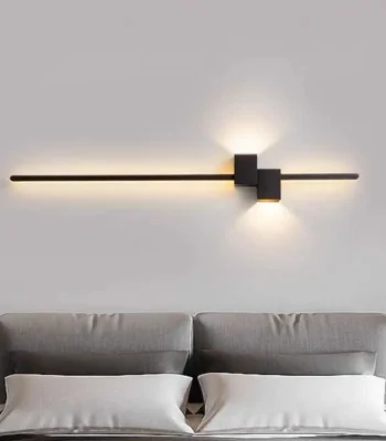 aplica LED verticală neagră 80cm 28W modernă