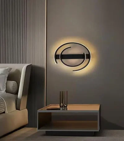 aplica led neagra 30w design modern interior