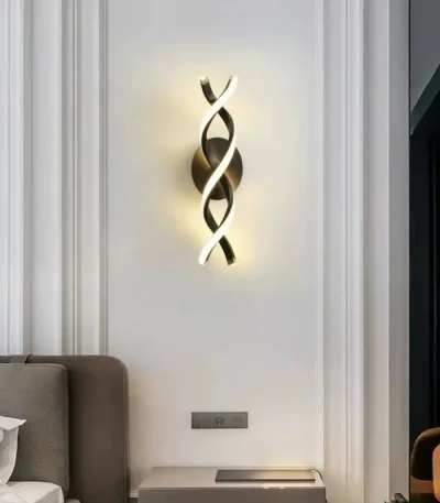aplica spirala neagra 40W LED lumina calda neutra rece
