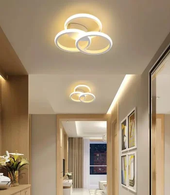 lustra LED 3 cercuri albe 30W diametru 30cm