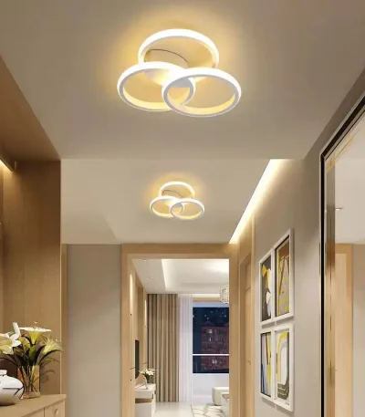 lustra LED 3 cercuri albe 30W diametru 30cm