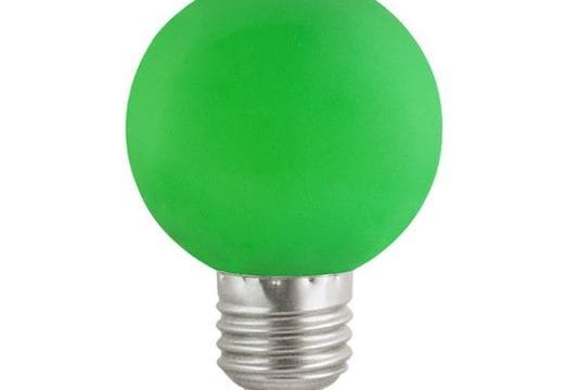 Bec Led Sferic 1W – 9W , E27 – 70 LM , lumina verde