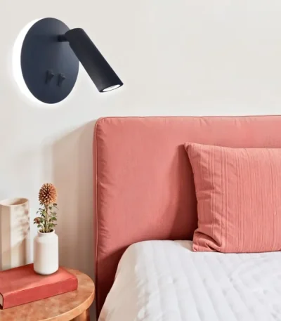Aplică LED neagră cu spot 10W design modern aluminiu pentru interior reglabilă